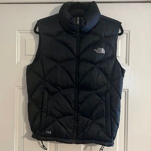 Women’s black north face vest in excellent condition used twice ..